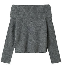 LMTD Blouse - Knitted - NlfNulo - Dark Grey Melange