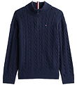Tommy Hilfiger Bluse m. Lynlås - Dark Night Navy