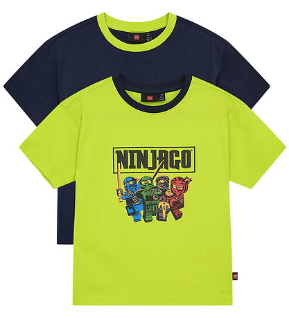 LEGO® Wear T-shirt - Ninjago - 2-pak - LwTaffy - Blå - Gul