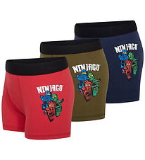 LEGO® Wear Ninjago Boxershorts - 3-pak - LwaGan - Blå - Rød - Gr