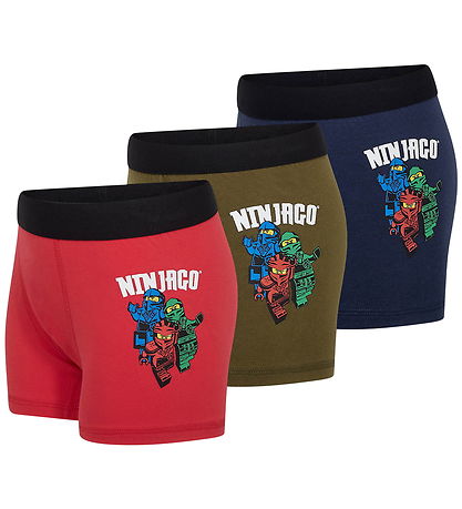 LEGO® Wear Ninjago Boxershorts - 3-pak - LwaGan - Blå - Rød - Gr