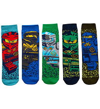 LEGO® Wear Ninjago Socks - 5-Pack - LwaGan - Blue - Green