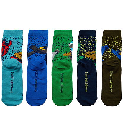 LEGO® Wear Ninjago Socks - 5-Pack - LwaGan - Blue - Green