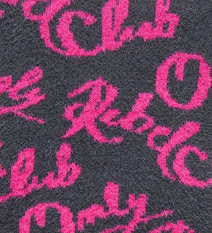 Kids Only Bluse - Strik - KogDina - Blackened Pearl/Magenta