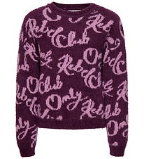 Kids Only Bluse - Strik - KogDina - Mauve Wine/Mauve Orchid