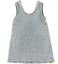 Lil Atelier Kjole - NmfDarlee - Medium Blue Denim/FLOWER EMB
