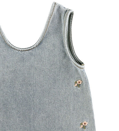 Lil Atelier Kjole - NmfDarlee - Medium Blue Denim/FLOWER EMB