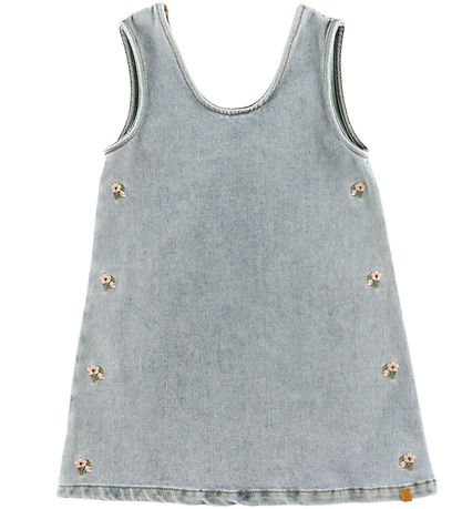 Lil Atelier Kjole - NmfDarlee - Medium Blue Denim/FLOWER EMB