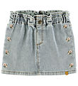 Lil Atelier Nederdel - NmfDarlee - Medium Blue Denim/FLOWER EMB