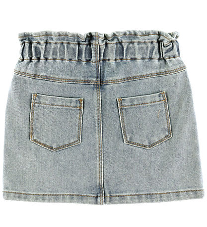 Lil Atelier Nederdel - NmfDarlee - Medium Blue Denim/FLOWER EMB