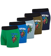 LEGO® Wear Ninjago Boxers - 5-pak - LwAgan 608 - Blå/Brun/Grøn