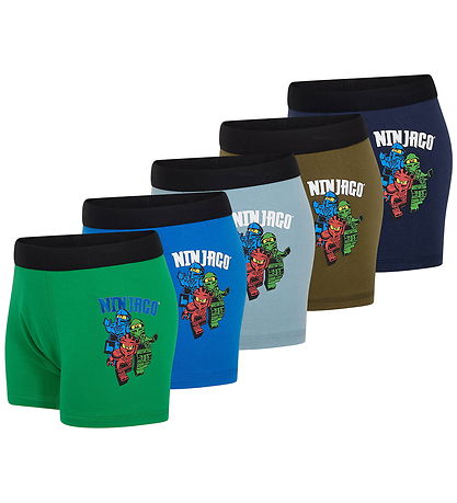 LEGO® Wear Ninjago Boxers - 5-pak - LwAgan 608 - Blå/Brun/Grøn