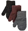 Mikk-Line Luffer - Uld/Polyamid - 3-pak -  French Roast-Black-An