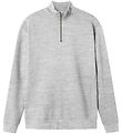 LMTD Blouse - Noos - NlnNizu - Half Zipper - Light Grey Melange