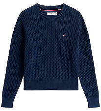 Tommy Hilfiger Bluse - Strik - Dark Night Navyblue