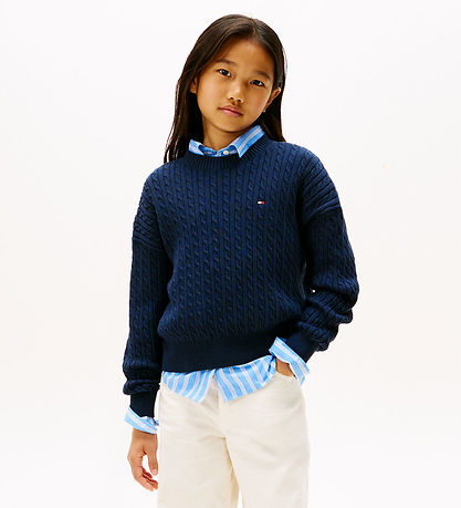 Tommy Hilfiger Bluse - Strik - Dark Night Navyblue