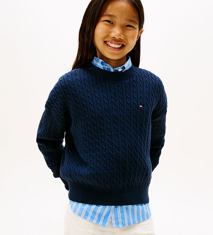 Tommy Hilfiger Bluse - Strik - Dark Night Navyblue