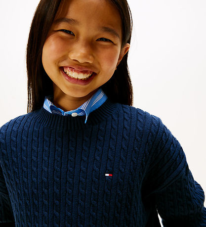 Tommy Hilfiger Bluse - Strik - Dark Night Navyblue