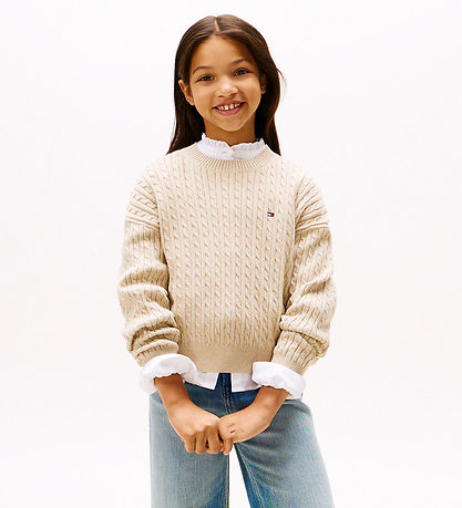 Tommy Hilfiger Bluse - Strik - Malted Milk Heathrbeige
