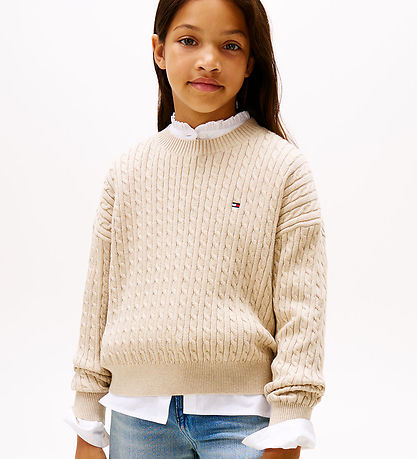 Tommy Hilfiger Bluse - Strik - Malted Milk Heathrbeige