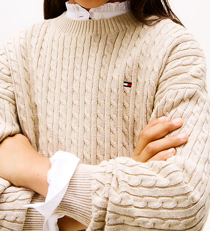 Tommy Hilfiger Bluse - Strik - Malted Milk Heathrbeige
