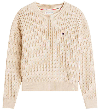 Tommy Hilfiger Bluse - Strik - Malted Milk Heathrbeige