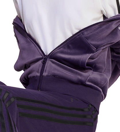 adidas Originals Cardigan - Velour - Aurora Plum/Hvid