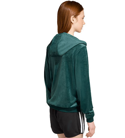 adidas Originals Cardigan - Velour - Aurora Ivy/Hvid