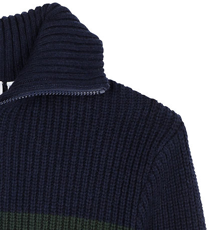 Timberland Bluse m. Lynlås - Strik - Navy/Grøn