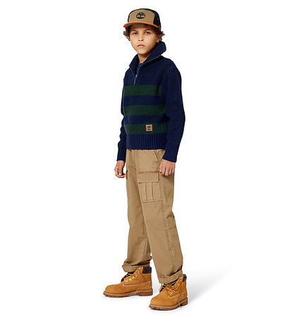 Timberland Bluse m. Lynlås - Strik - Navy/Grøn
