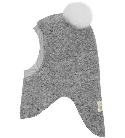 Huttelihut Elefanthue - Uld - 2-lags - Grey Melange m. Kvaste