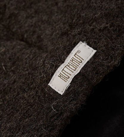 Huttelihut Hue - Uld - Dark Brown Melange m. Kvast