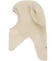 Huttelihut Elefanthue - Uld - Teddy - 2-lags - Cement m. Ører