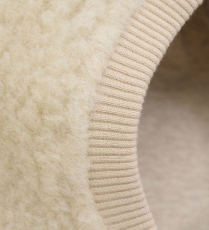 Huttelihut Elefanthue - Uld - Teddy - 2-lags - Cement m. Ører