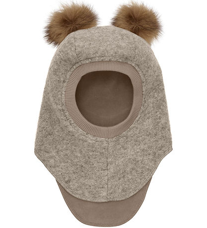 Huttelihut Elefanthue - Uld - 2-lags - Camel Melange m. Kvaste