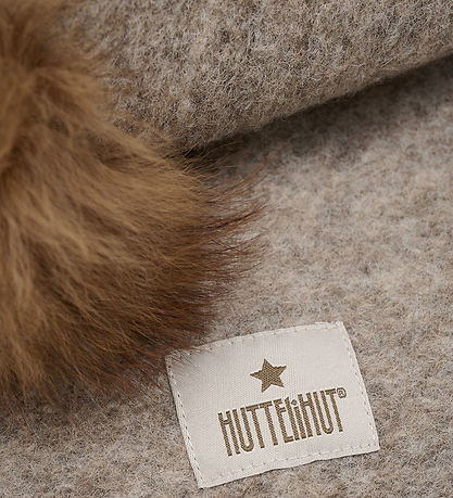 Huttelihut Elefanthue - Uld - 2-lags - Camel Melange m. Kvaste
