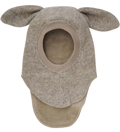 Huttelihut Elefanthue - Uld - 2-lags - Camel Melange m. Ører
