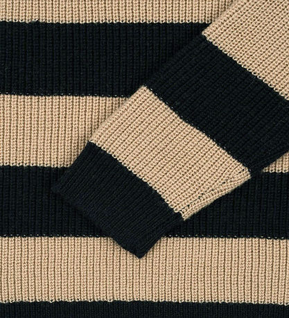 Konges Sløjd Bluse - Uld - Rib - Strik - Vitum - Blue Stripe