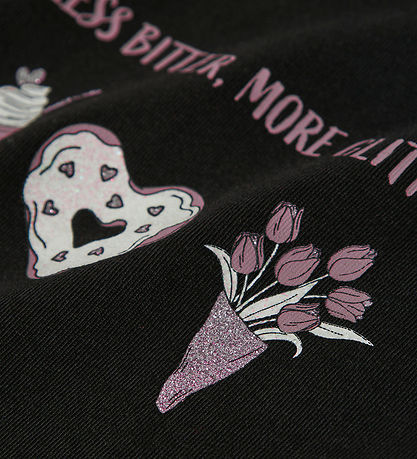 Name It Bluse - NkfVeen - Black/More Glitter