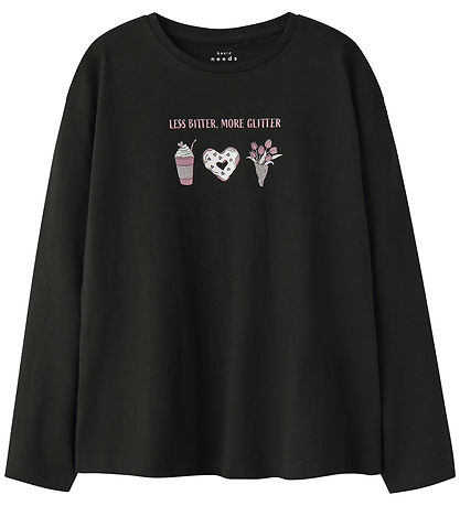 Name It Bluse - NkfVeen - Black/More Glitter