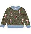 Flöss Blouse - Wool - Jasper - Knitted - Dark Green Christmas