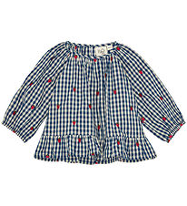 Flöss Blouse - Nolly - Berry Blue check