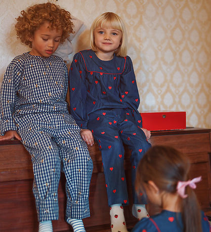 Flöss Bukser - Olivian - Bee Blue Check