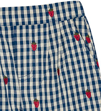 Flöss Bukser - Nolly - Berry Blue Check