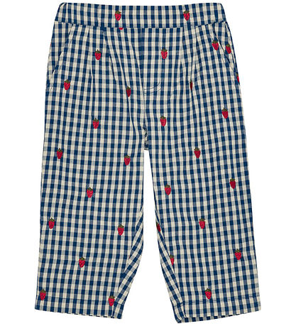 Flöss Bukser - Nolly - Berry Blue Check