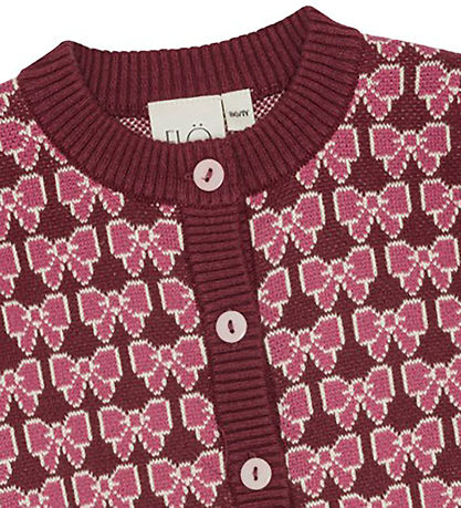 Flöss Cardigan - Strik - Nova - Bordeaux Bow