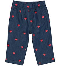 Flöss Bukser - Amee - Denim - Mid Blue Heart