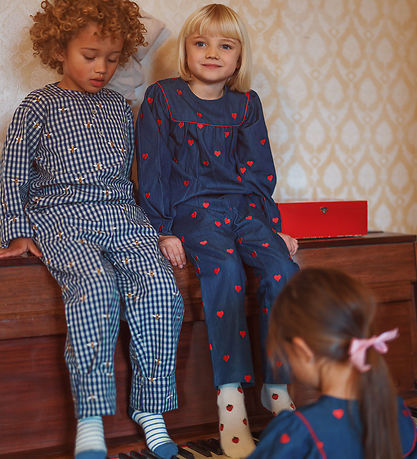 Flöss Bukser - Amee - Denim - Mid Blue Heart