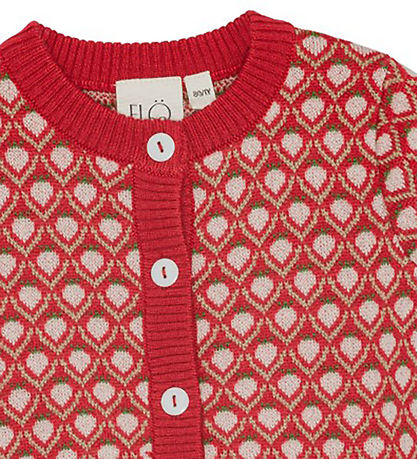 Flöss Cardigan - Uld - Strik - Zuri - Red Berry