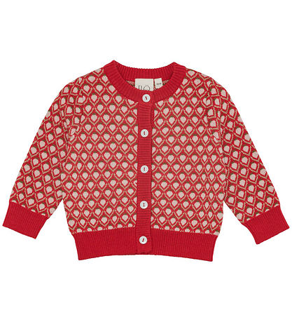 Flöss Cardigan - Uld - Strik - Zuri - Red Berry